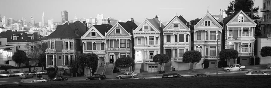 Row Houses In A City, Postcard Row, The Photograph by Panoramic Images ...