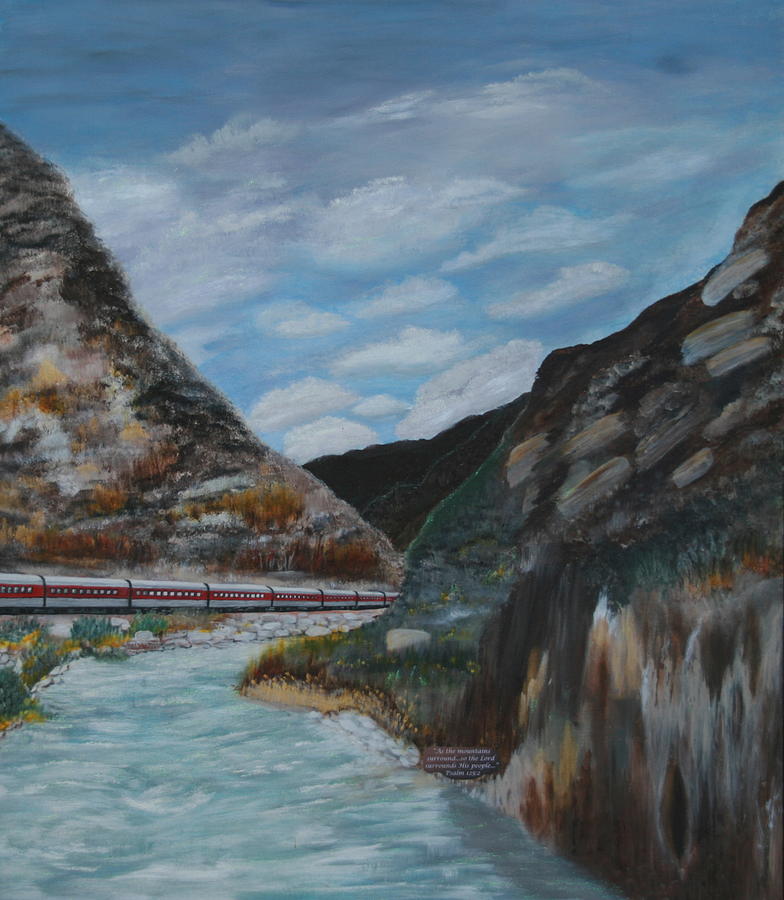 Mountain Painting - Royal Gorge #1 by Mary Grabill