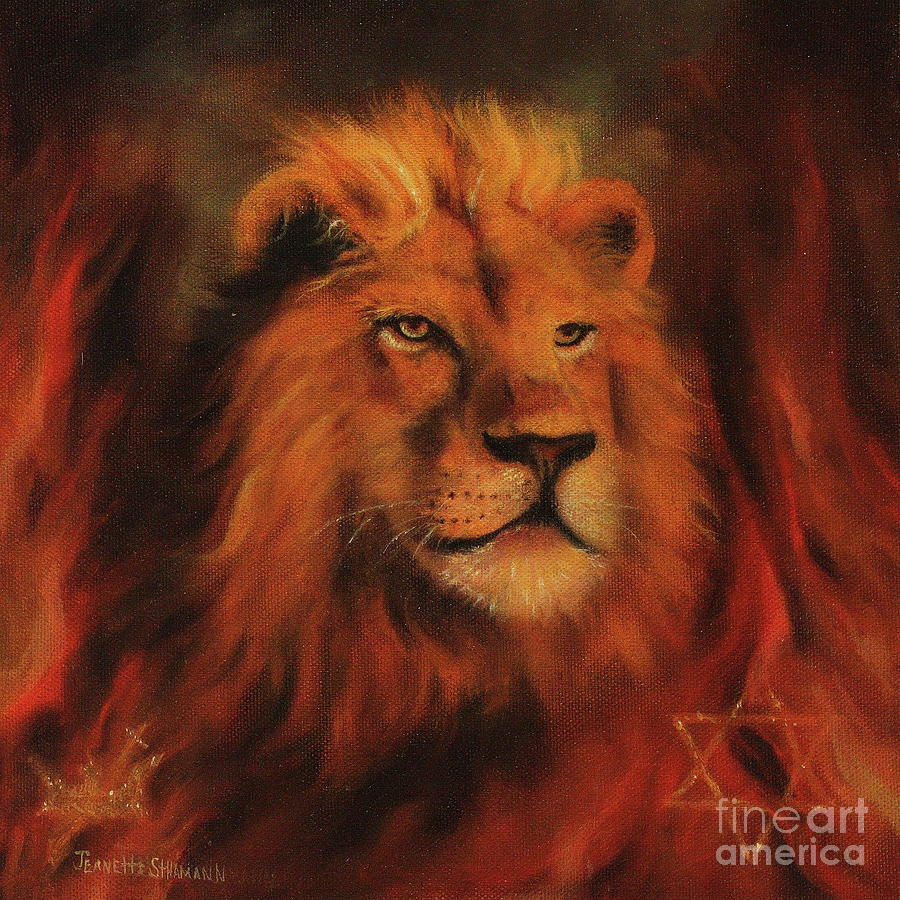 Lion Painting - Royalty by Jeanette Sthamann