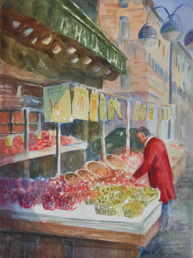 Rue Cler Market Painting by Barbara Parisien