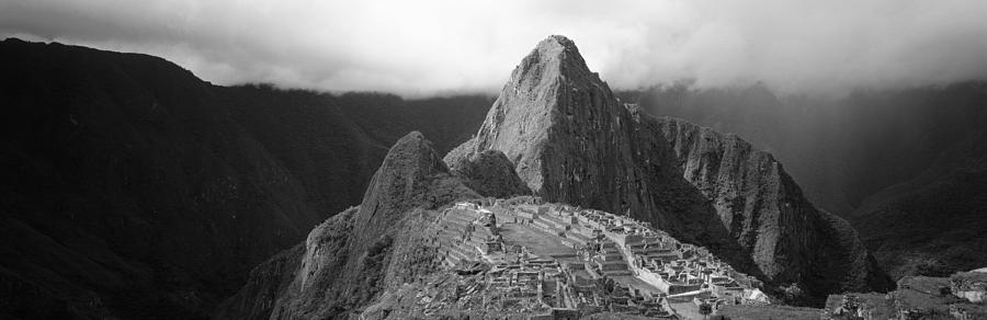 Black And White Photograph - Ruins, Machu Picchu, Peru #1 by Panoramic Images