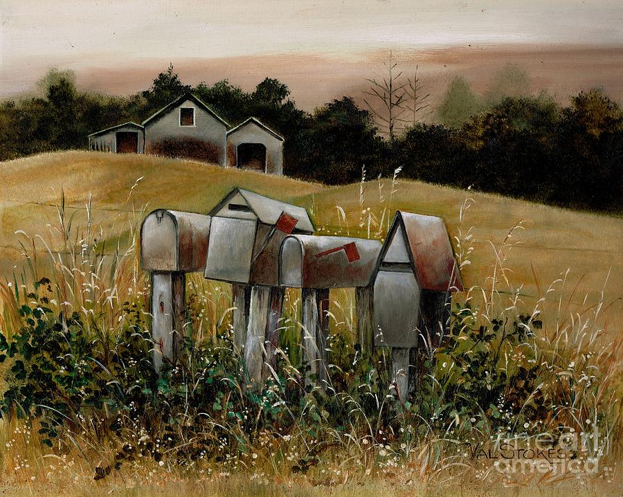 Rural Delivery #1 Painting by Val Stokes