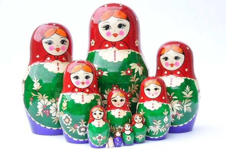 Doll Mixed Media - Russian Dolls Matryoshka #1 by Krystal M