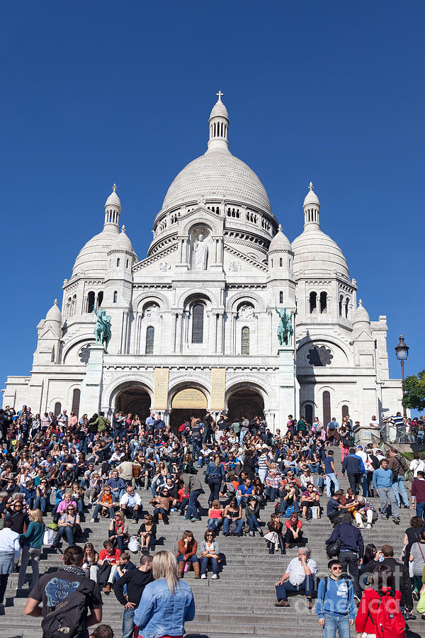 Paris Photograph - Sacre Coeur Basilica  Paris #2 by Liz Leyden