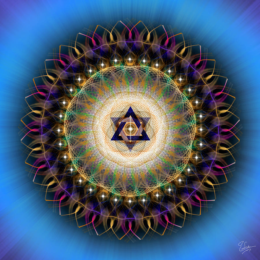 Sacred Geometry 356 #1 Digital Art by Endre Balogh