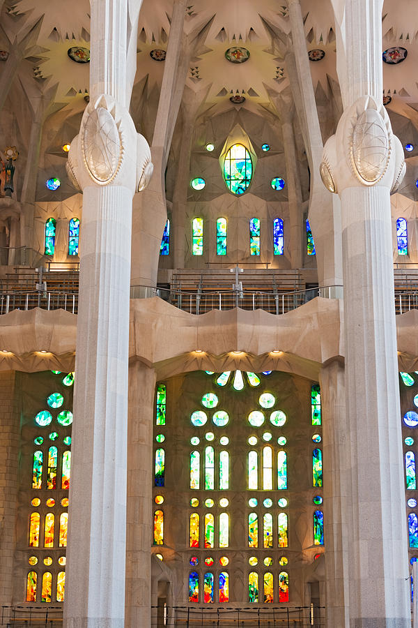 Sagrada Familia interior Barcelona #1 Photograph by Marek Poplawski