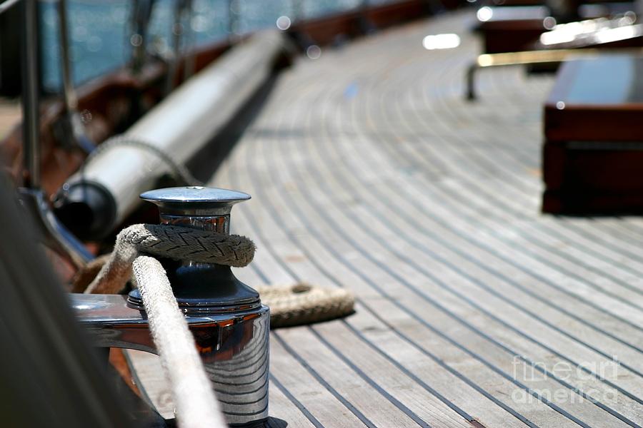 Sail Boat Rope #1 Photograph by Henrik Lehnerer