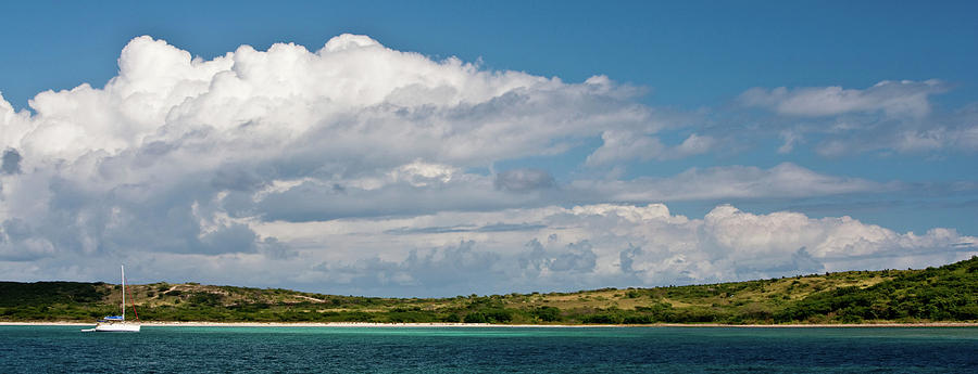 Sailboat In Sea, Culebra Island, Puerto #1 Photograph by Panoramic Images