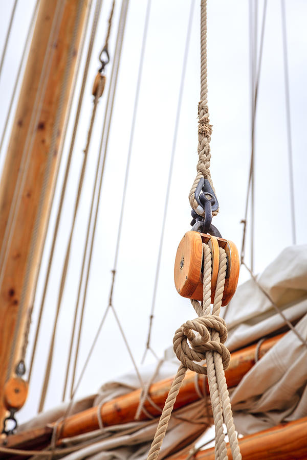 Sailboat rigging #2 Photograph by Alexey Stiop