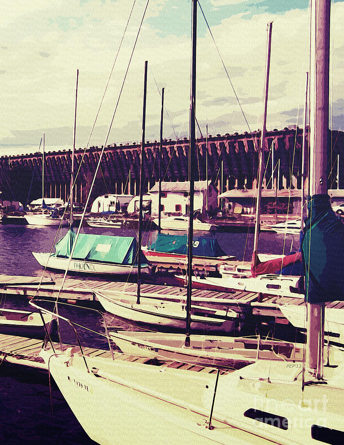 Sailboats In Dock #4 Photograph by Phil Perkins