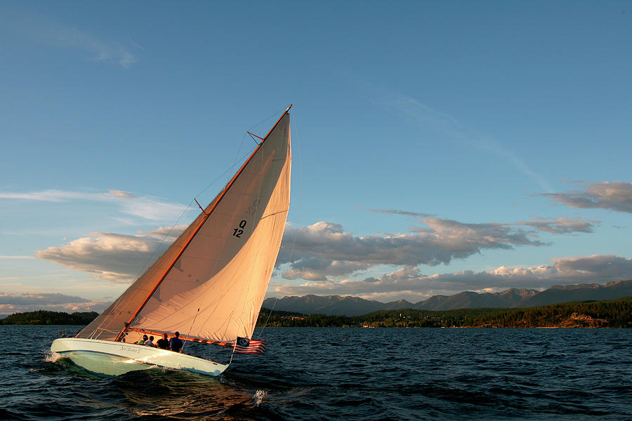 Sailing Flathead Lake On Questa Photograph by Craig Moore Fine Art