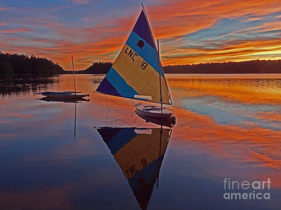 Sunset Photograph - Sailing Lake Naomi 2 #1 by Jack Paolini