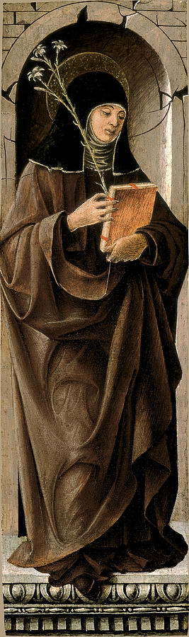 Saint Clare #1 Painting by Francesco del Cossa