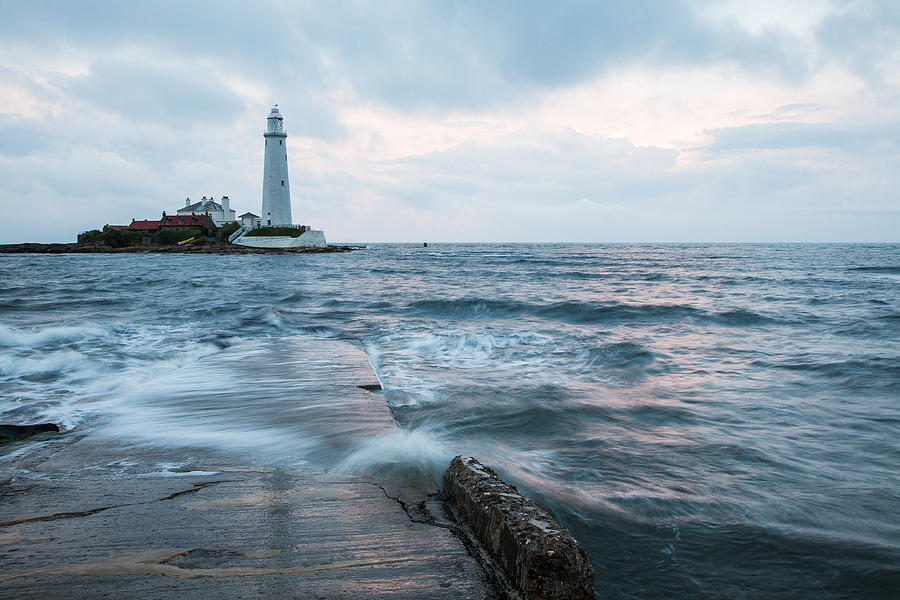 Saint Marys Lighthouse at Whitley Bay #1 Photograph by Ian Middleton