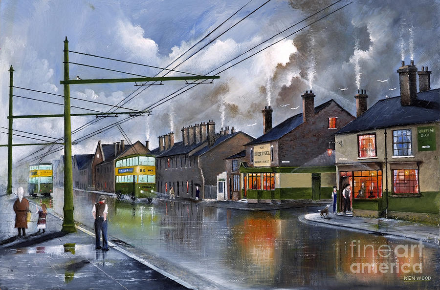 Dog Painting - Salop Street, Dudley - England by Ken Wood