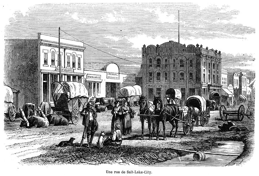 Salt Lake City, 1868 Painting by Granger - Fine Art America