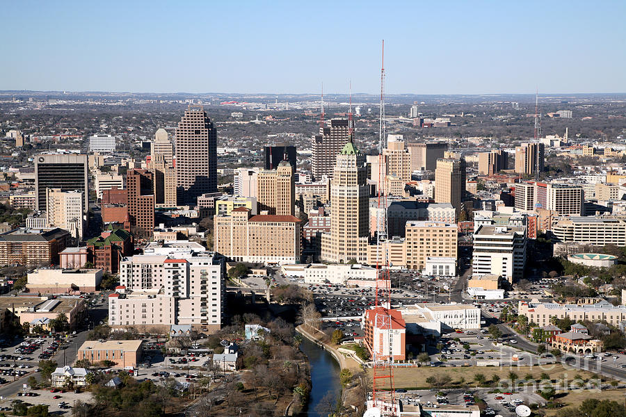 San Antonio Texas Downtown Skyline Photograph by Bill Cobb Pixels