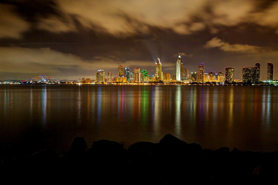San Diego by Night #1 Photograph by Dave Files