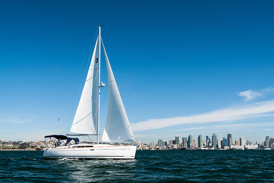 San Diego Photograph - San Diego Sailboat Three #1 by Josh Whalen