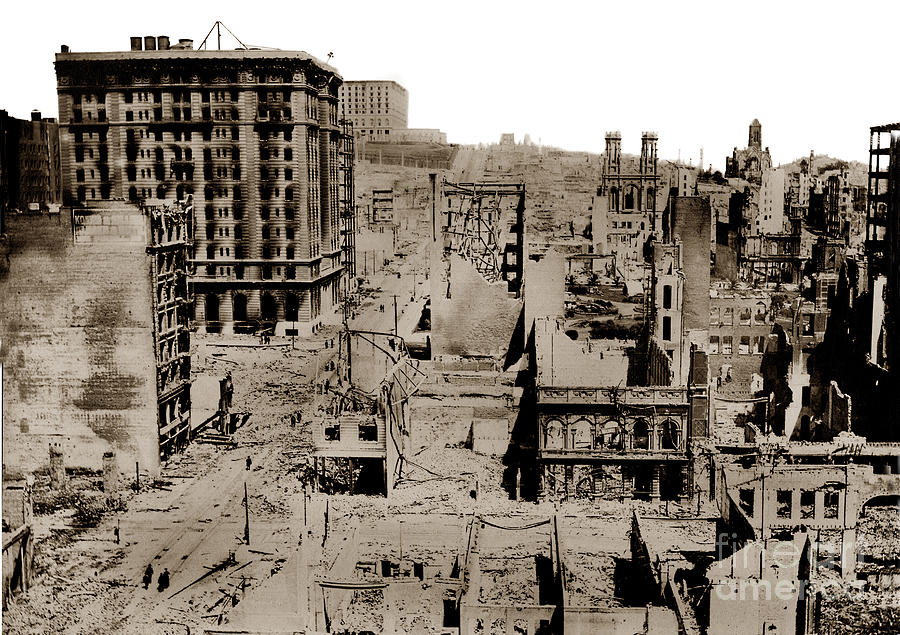 San Francisco Photograph - San Francisco Earthquake and Fire of April 18 1906 by Monterey County Historical Society