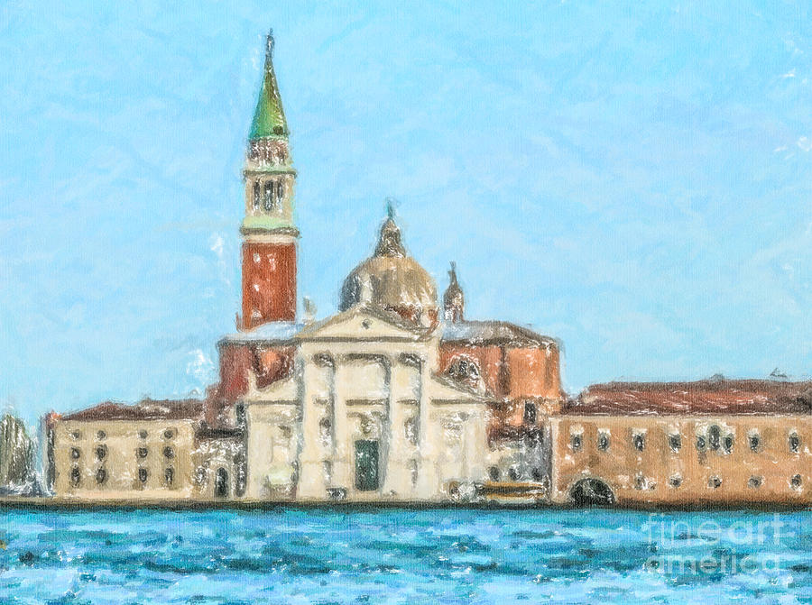 San Giorgio Maggiore Venice Italy #1 Digital Art by Liz Leyden