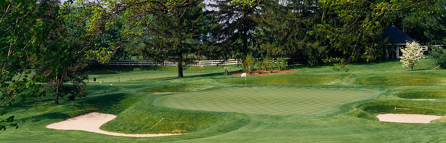 Baltimore Photograph - Sand Traps On A Golf Course, Baltimore #1 by Panoramic Images