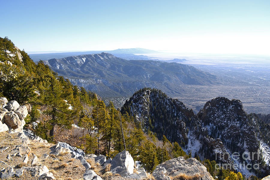 Sandia Mountains Winter Colors by Andrea Hazel Ihlefeld