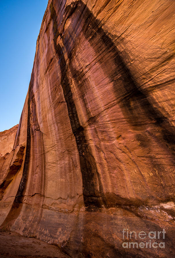 Sandstone Varnish Cliff - Coyote Gulch - Utah #1 Photograph by Gary Whitton
