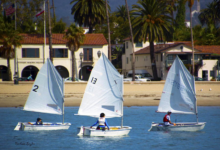Santa Barbara Harbor Yacht Race #1 Photograph by Barbara Snyder
