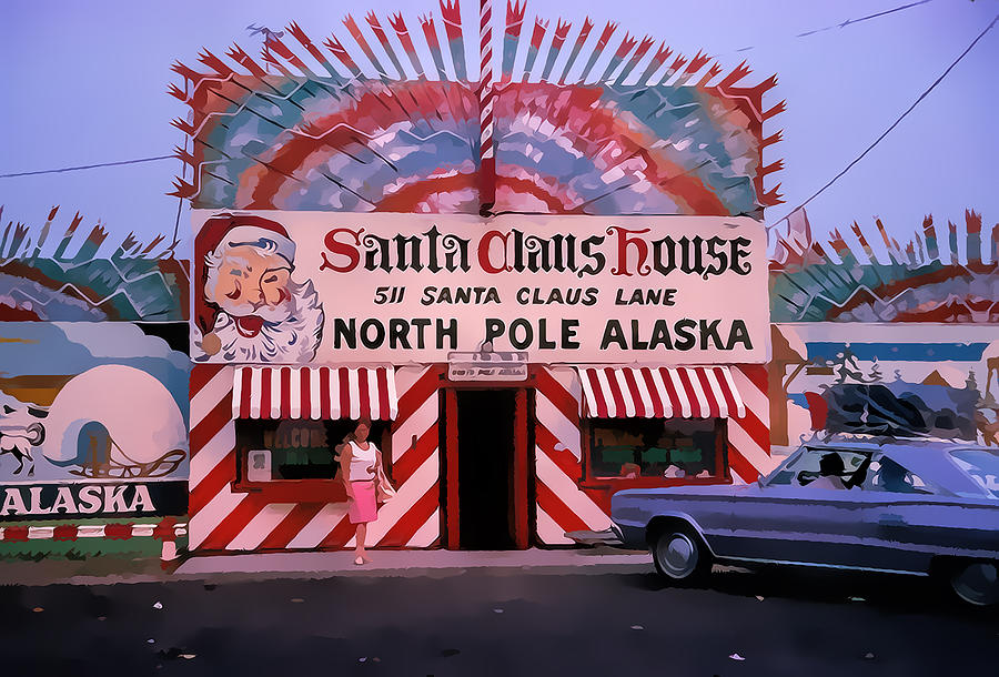 Santa Claus House Alaska #2 Digital Art by Cathy Anderson