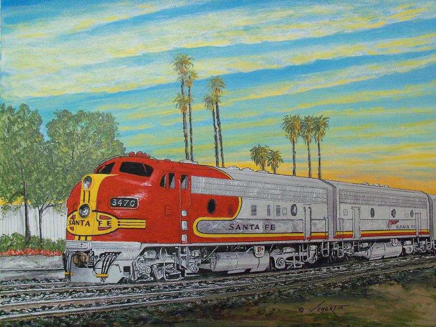 Santa Fe Super Chief Painting by Dennis Vebert - Fine Art America