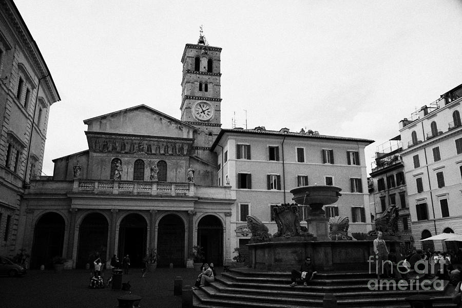 Architecture Photograph - santa maria de trastavere in Rome Lazio Italy #1 by Joe Fox