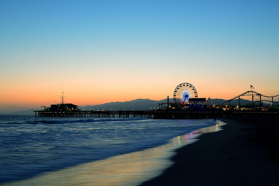 Santa Monica beach  #1 Photograph by Songquan Deng
