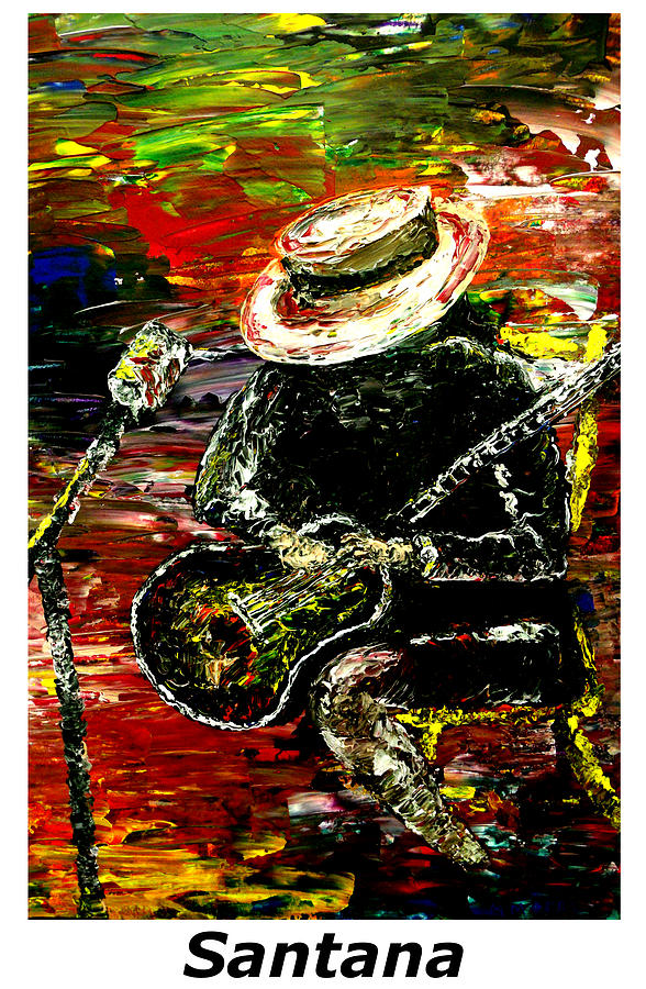 The Rolling Stones Painting - Santana  #1 by Mark Moore