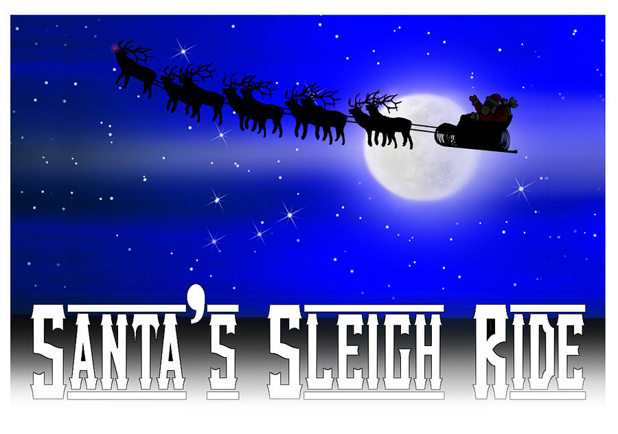 Santas Sleigh Ride Digital Art by Gravityx9  Designs