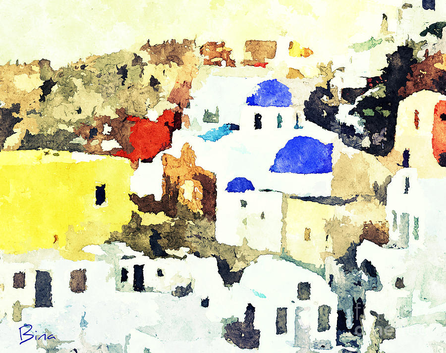 Santorini #2 Painting by Binka Kirova