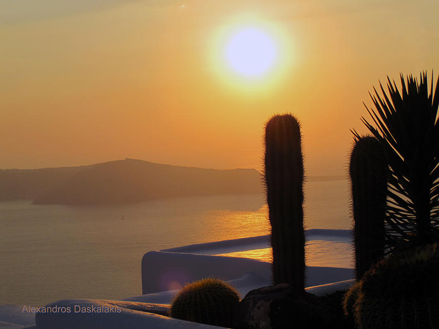 Santorini Sunset #2 Photograph by Alexandros Daskalakis