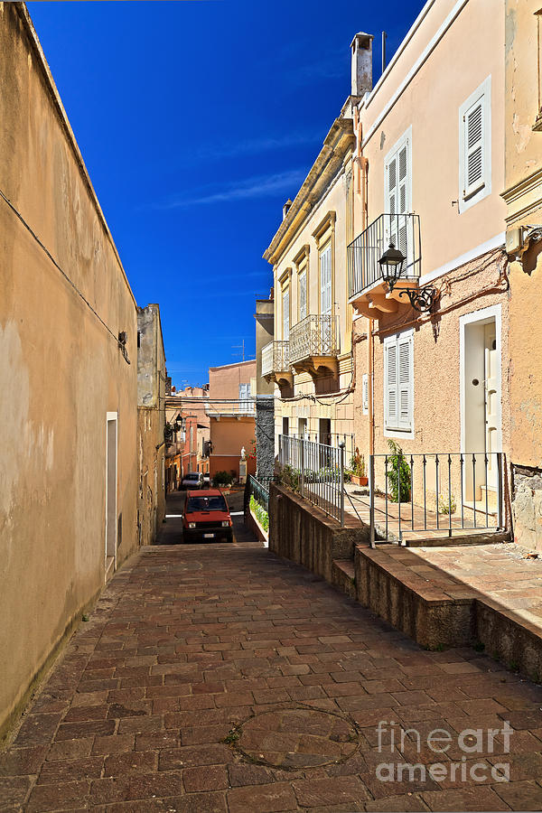 Sardinia - Street And Walls In Carloforte Photograph