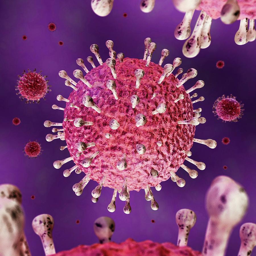  Sars  Virus  Particle Photograph by Crown Copyright health 