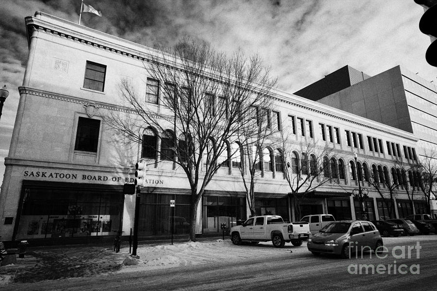 City Photograph - saskatoon board of education formerly eatons building downtown Saskatoon Saskatchewan Canada #1 by Joe Fox