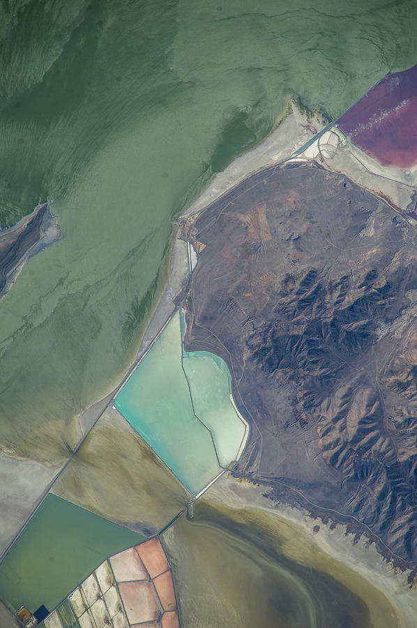 Satellite View Of Salt Evaporation Photograph by Panoramic Images