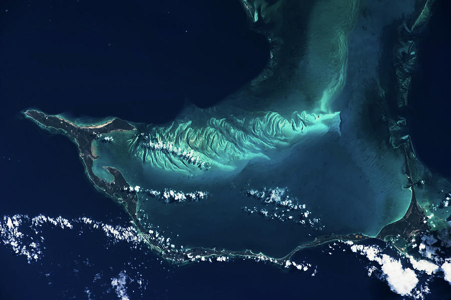 Landscape Photograph - Satellite View Of Turks And Caicos #1 by Panoramic Images