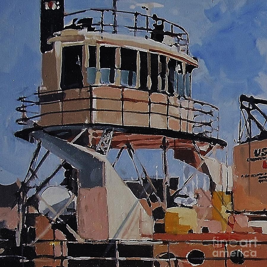 Sausalito Barges #1 Painting by Andrew Drozdowicz