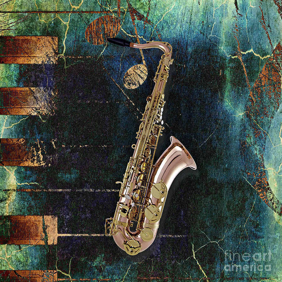 Music Mixed Media - Saxophone Collection #1 by Marvin Blaine