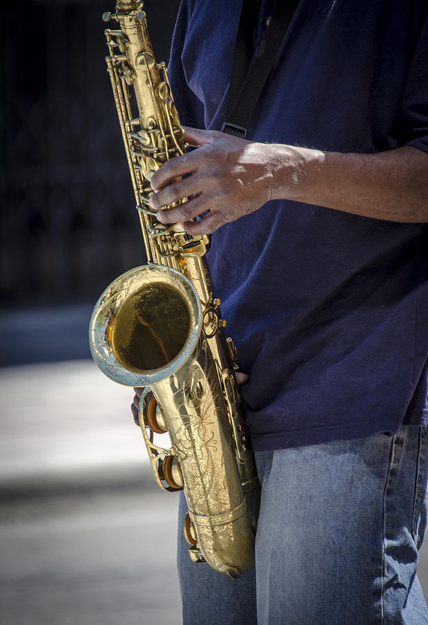 Saxophone Player on Street #2 Photograph by Carolyn Marshall