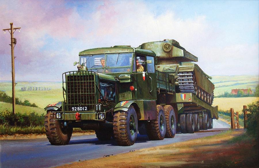 Scammell Explorer. Painting by Mike Jeffries