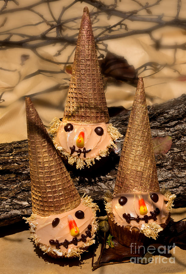 Food Photography Photograph - Scarecrow Cupcakes by Iris Richardson Food Photography Photograph - Scarecrow Cupcakes by Iris Richardson