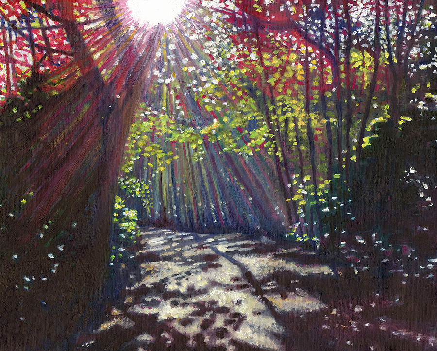 Tree Painting - Scattered light by Helen White