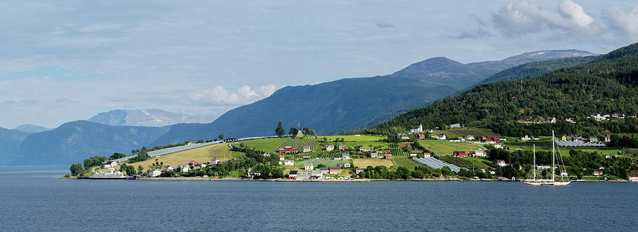 Scenic View Of Village At Seaside #1 Photograph by Panoramic Images