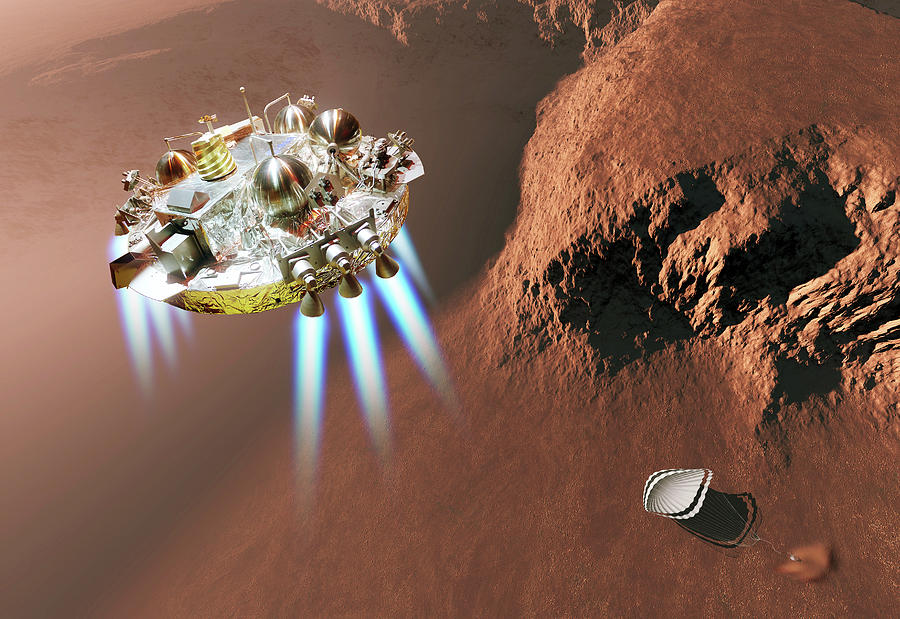Space Photograph - Schiaparelli Edm Lander At Mars #1 by Detlev Van Ravenswaay